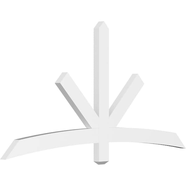 Ekena Millwork Alberta Architectural Grade PVC Gable Bracket, 72"W x 36"H x 2"D x 4"F, 12/12 Pitch GBP072X36X0204ALB00 - main